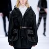 Richard Chai Fall 2012 Satin KneeLength Skirt in Black (blue) - Lyst