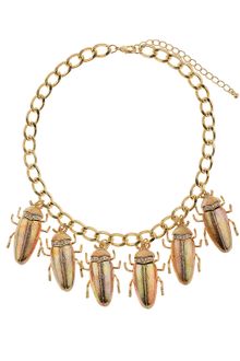 Topshop Metallic Bug Collar - Lyst