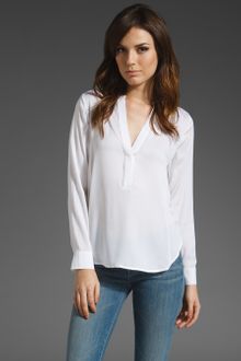 Vince 1/2 Placket Blouse - Lyst