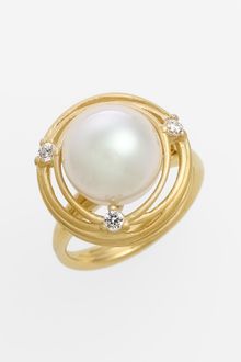 Majorica Classic Circular 12mm Pearl Ring - Lyst