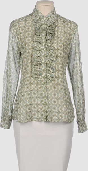 Robert Friedman Long Sleeve Shirt in Green - Lyst