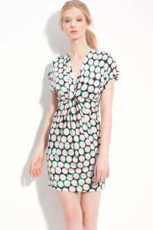 Diane Von Furstenberg Natalie Gathered Print Silk Dress - Lyst