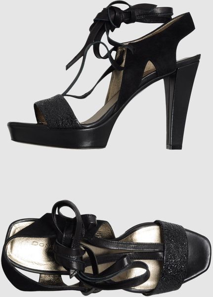 Donna Karan New York Platform Sandals in Black - Lyst