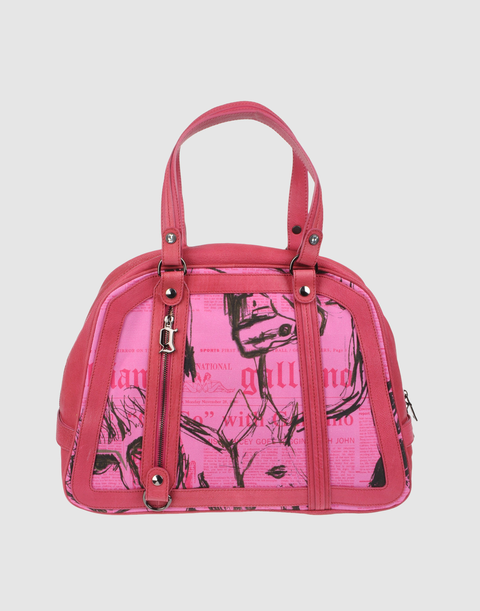 John Galliano Large Leather Bag in Purple (fuchsia) Lyst