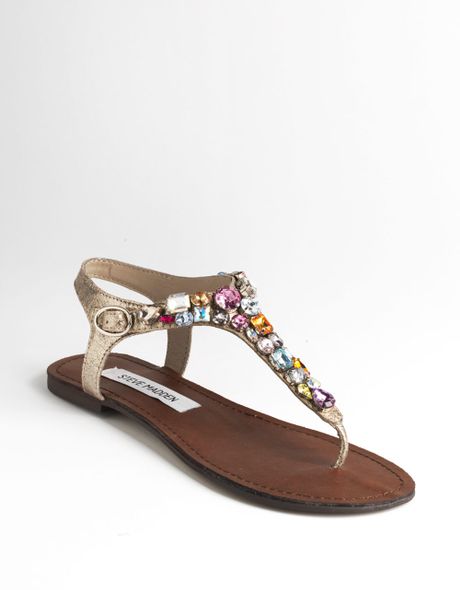 Steve Madden Groom Jeweled Sandals in Multicolor (multi fabric) | Lyst