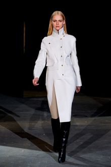 Alexander Wang Fall 2012 White Double Breasted Long Coat - Lyst