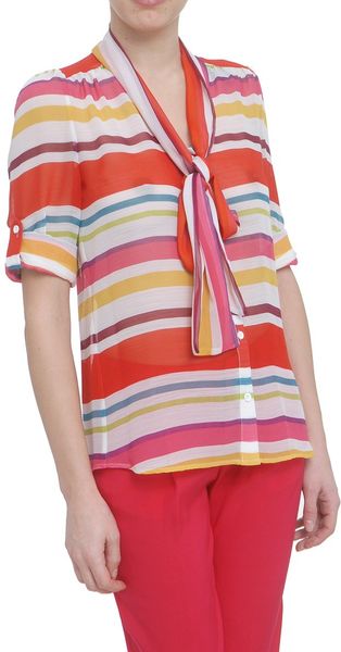 Alice + Olivia Arie Blouse in Multicolor - Lyst