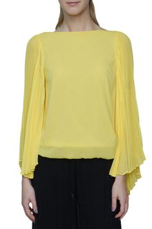 Alice + Olivia Pleated Long Sleeved Blouse - Lyst