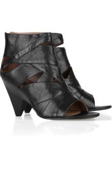 Belle By Sigerson Morrison Cutout Leather Ankle Boots - Lyst