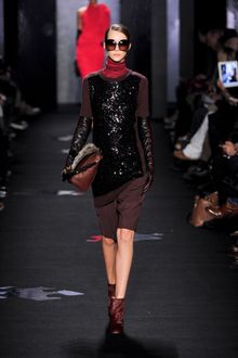 Diane Von Furstenberg Fall 2012 Red Turtleneck Top - Lyst