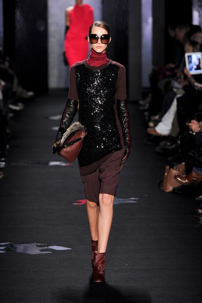 Diane Von Furstenberg Fall 2012 Brown Glossy Ankle Boots in Brown - Lyst