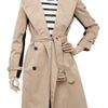Dkny Twotone Cottonblend Trench Coat in Beige (blue) - Lyst