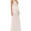 Halston Heritage Twist Front Gown Viscose Dress in White - Lyst