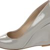 Nine West Womens Ampedup Wedge Pump in Gray (grey patent synthetic) - Lyst