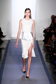 Peter Som Fall 2012 Peplum Side Split Evening Dress - Lyst