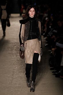 Rag & Bone Fall 2012 Brown Leather Shoulder Bag With Fur Details - Lyst