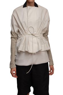 Rick Owens Short Jacket with Leather Sleeves - Lyst