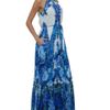 Roberto Cavalli Flower Print Cotton Dress in Blue - Lyst