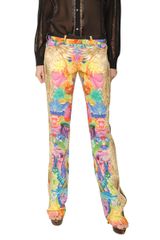 Roberto Cavalli Flower Wings Silk Pants