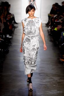 Suno Fall 2012 Illustrated Maxi Dress - Lyst