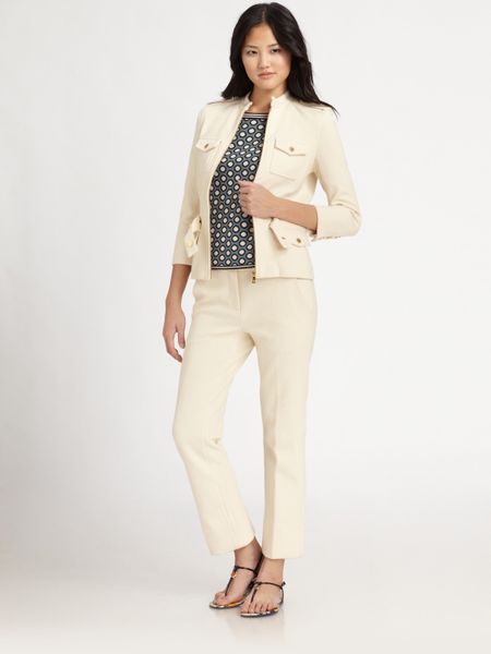Tory Burch Cotton Havelil Jacket in Beige - Lyst