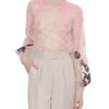 Valentino Embroidered Lace Shirt in Pink - Lyst