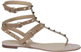 Valentino Rockstud Leather Sandal - Lyst