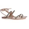 Valentino Crystalembellished Leather Sandals in Pink (rose) - Lyst