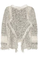 Vanessa Bruno Fringed Open-Knit Cotton-Blend Cardigan