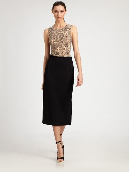 Jil Sander Cotton Skirt in Black - Lyst