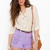 Nasty Gal Zappo Cutoff Shorts in Purple (lilac) - Lyst