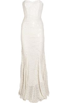 Rachel Gilbert Leticia Sequined Silk Gown - Lyst