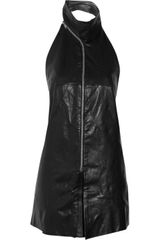 Rick Owens Leather Halterneck Mini Dress