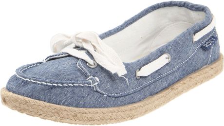 Roxy Roxy Womens Ahoy Jute Boat Shoe in Blue - Lyst