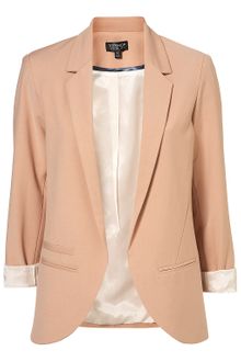 Topshop Peach Boyfriend Blazer - Lyst
