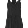 Vanessa Bruno Stretchsilk Crepe and Lace Dress in Black - Lyst