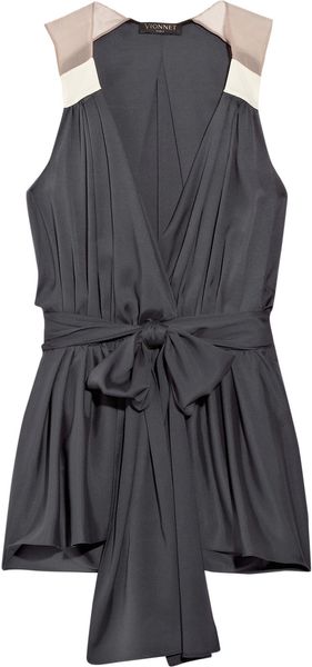 Vionnet Silk-jersey Wrap-effect Top - Lyst