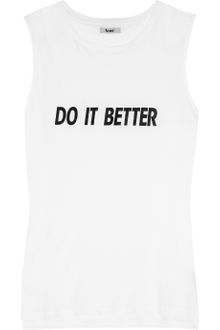 Acne Zone Printed Cotton-jersey Tank - Lyst