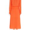 A.l.c. Delilah Washed Silkgeorgette Midi Dress in Orange - Lyst
