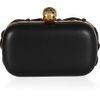 Alexander Mcqueen Skull Woven Leather Box Clutch in Black - Lyst