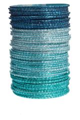 ASOS Collection Asos Pack Of 50 Teal and Silver Friendship Bangles
