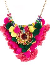 ASOS Collection Asos Mex Tex Large Pom Pom Necklace