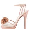 Charlotte Olympia Mesh Pompom Platform Sandal in Beige (nude) - Lyst
