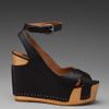 Dolce Vita Jaelyn Leather Wedge Sandal in Black - Lyst