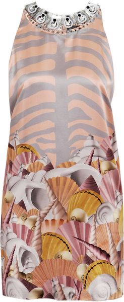 Holly Fulton Shell Print and Perspex Necklace Dress - Lyst