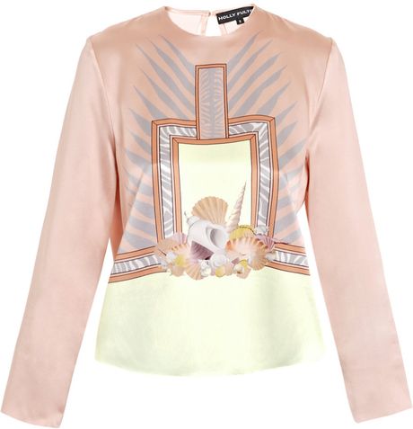 Holly Fulton Memphis Blouse in Gray (grey) - Lyst