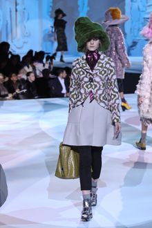 Marc Jacobs Fall 2012 Oversized Fur Hat In Green - Lyst