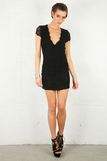 Nightcap Clothing Deep V Cap Sleeve Dress - Lyst