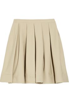RED Valentino Pleated Cotton-blend Twill Skirt - Lyst