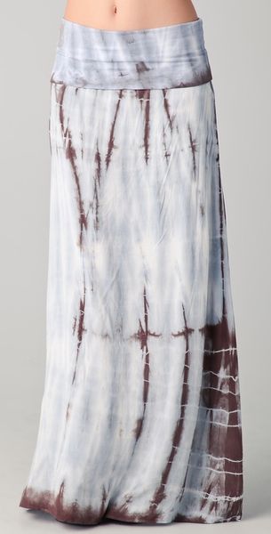 Splendid Feather Dye Maxi Skirt - Lyst